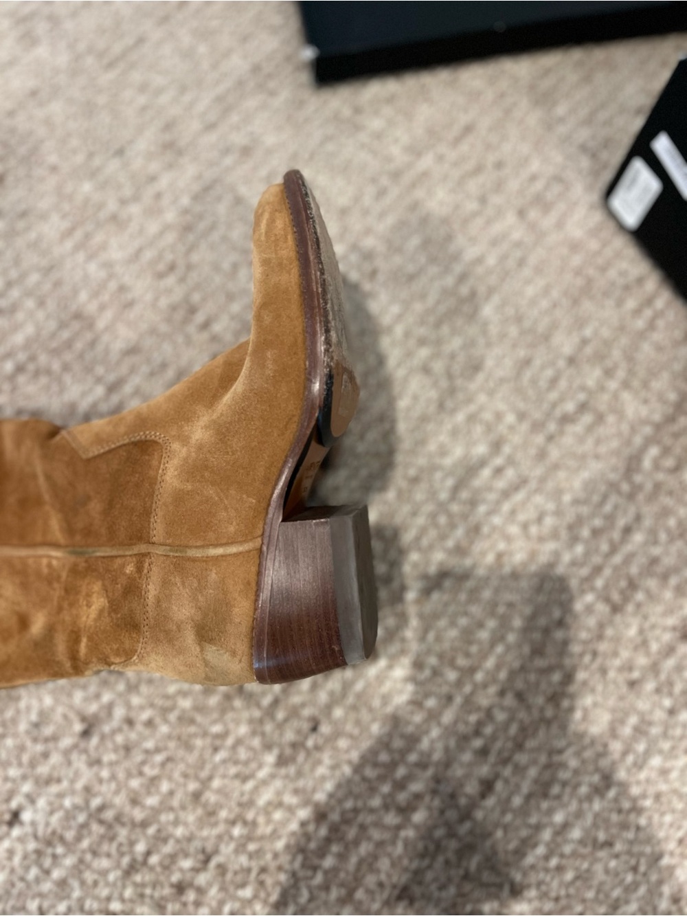 Rag & Bone Camel Suede Western Boots. Size 7.5 in box. - Picture 11 of 14